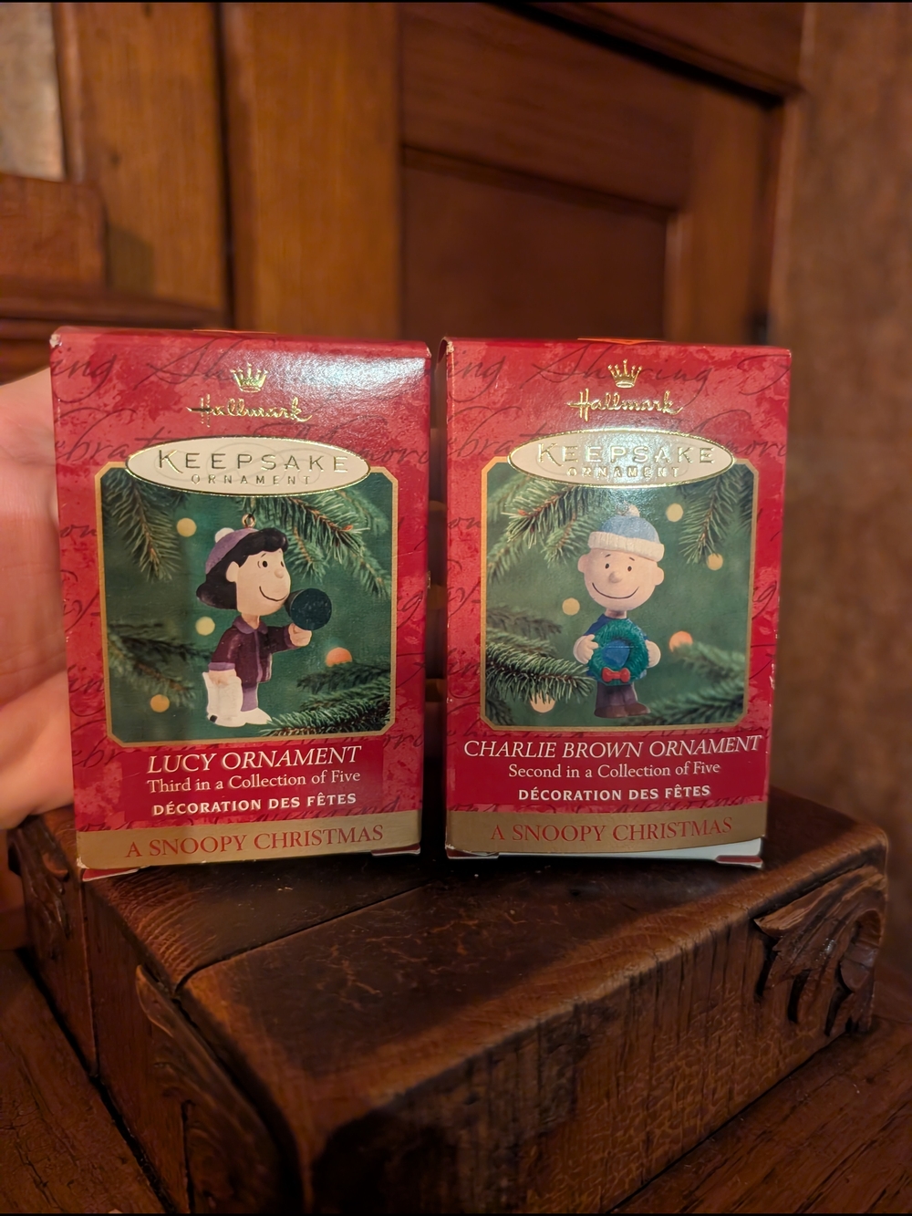 Hallmark Keepsake Lucy & Charlie Brown Christmas Ornaments Vintage 1999 2 and 3